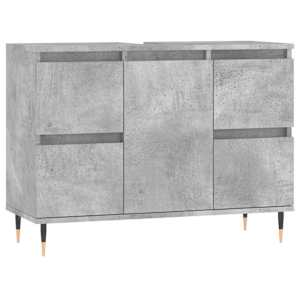 Koupelnová skříňka betonově šedá 80x33x60 cm kompozitní dřevo - obrázek 2