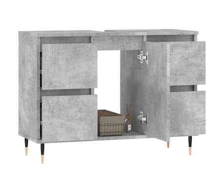 vidaXL Dulap pentru baie, gri beton, 80x33x60 cm, lemn compozit