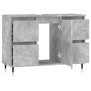 Koupelnová skříňka betonově šedá 80x33x60 cm kompozitní dřevo - obrázek 4