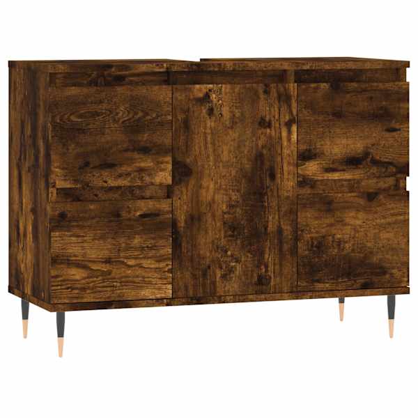 vidaXL vannitoakapp, suitsutatud tamm, 80 x 33 x 60 cm, tehispuit