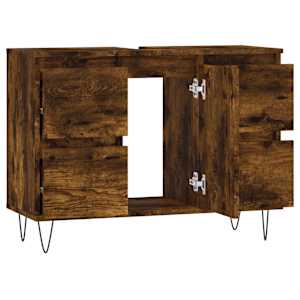 Koupelnová skříňka kouřový dub 80 x 33 x 60 cm kompozitní dřevo - obrázek 5
