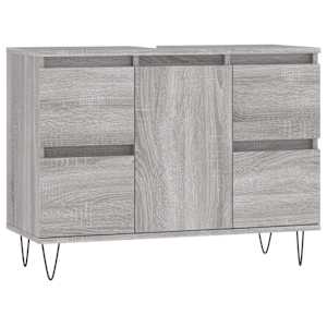 vidaXL vannitoakapp, hall Sonoma tamm, 80 x 33 x 60 cm, tehispuit