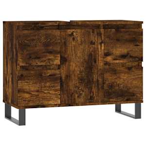Koupelnová skříňka kouřový dub 80 x 33 x 60 cm kompozitní dřevo - obrázek 2