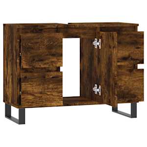 Koupelnová skříňka kouřový dub 80 x 33 x 60 cm kompozitní dřevo - obrázek 4