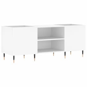 vidaXL plaadikapp, valge, 121 x 38 x 48 cm, tehispuit
