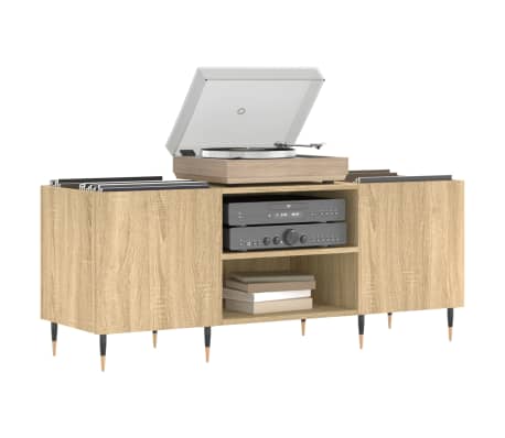 vidaXL Record Cabinet Sonoma Oak 121x38x48 cm Engineered Wood