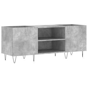vidaXL plaadikapp, betoonhall, 121 x 38 x 48 cm, tehispuit