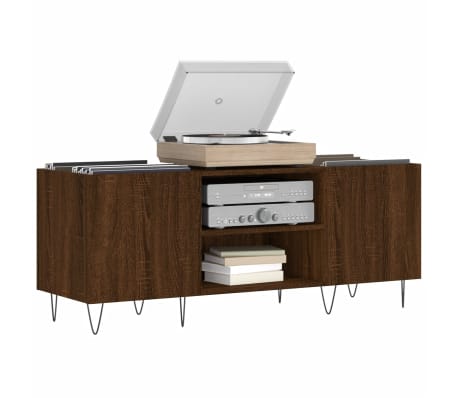 vidaXL Hifi-benk brun eik 121x38x48 cm konstruert tre