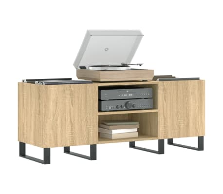 vidaXL Record Cabinet Sonoma Oak 121x38x48 cm Engineered Wood