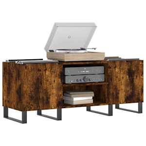 vidaXL LP-levyjen s&auml;ilytyskaappi savutammi 121x38x48 cm tekninen puu