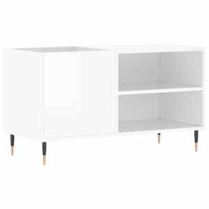 Skříňka na LP desky lesklá bílá 85x38x48 cm kompozitní dřevo - obrázek 2