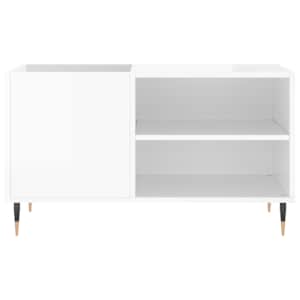 Skříňka na LP desky lesklá bílá 85x38x48 cm kompozitní dřevo - obrázek 4