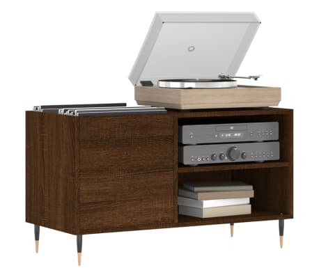 vidaXL barna t&ouml;lgysz&iacute;nű szerelt fa hanglemezszekr&eacute;ny 85x38x48 cm