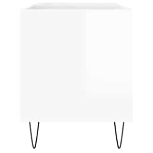 Skříňka na LP desky lesklá bílá 85x38x48 cm kompozitní dřevo - obrázek 5