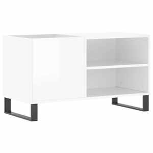 Skříňka na LP desky lesklá bílá 85x38x48 cm kompozitní dřevo - obrázek 2
