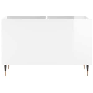 Skříňka na LP desky lesklá bílá 74,5x38x48 cm kompozitní dřevo - obrázek 4