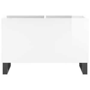Skříňka na LP desky lesklá bílá 74,5x38x48 cm kompozitní dřevo - obrázek 4