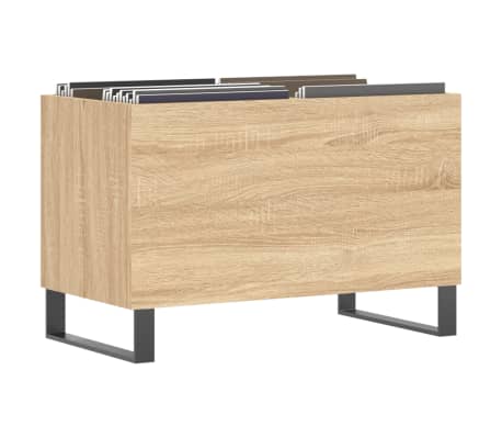 vidaXL Armoire &agrave; disques ch&ecirc;ne sonoma 74,5x38x48 cm bois d'ing&eacute;nierie