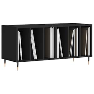 Skříňka na LP desky černá 100 x 38 x 48 cm kompozitní dřevo - obrázek 3