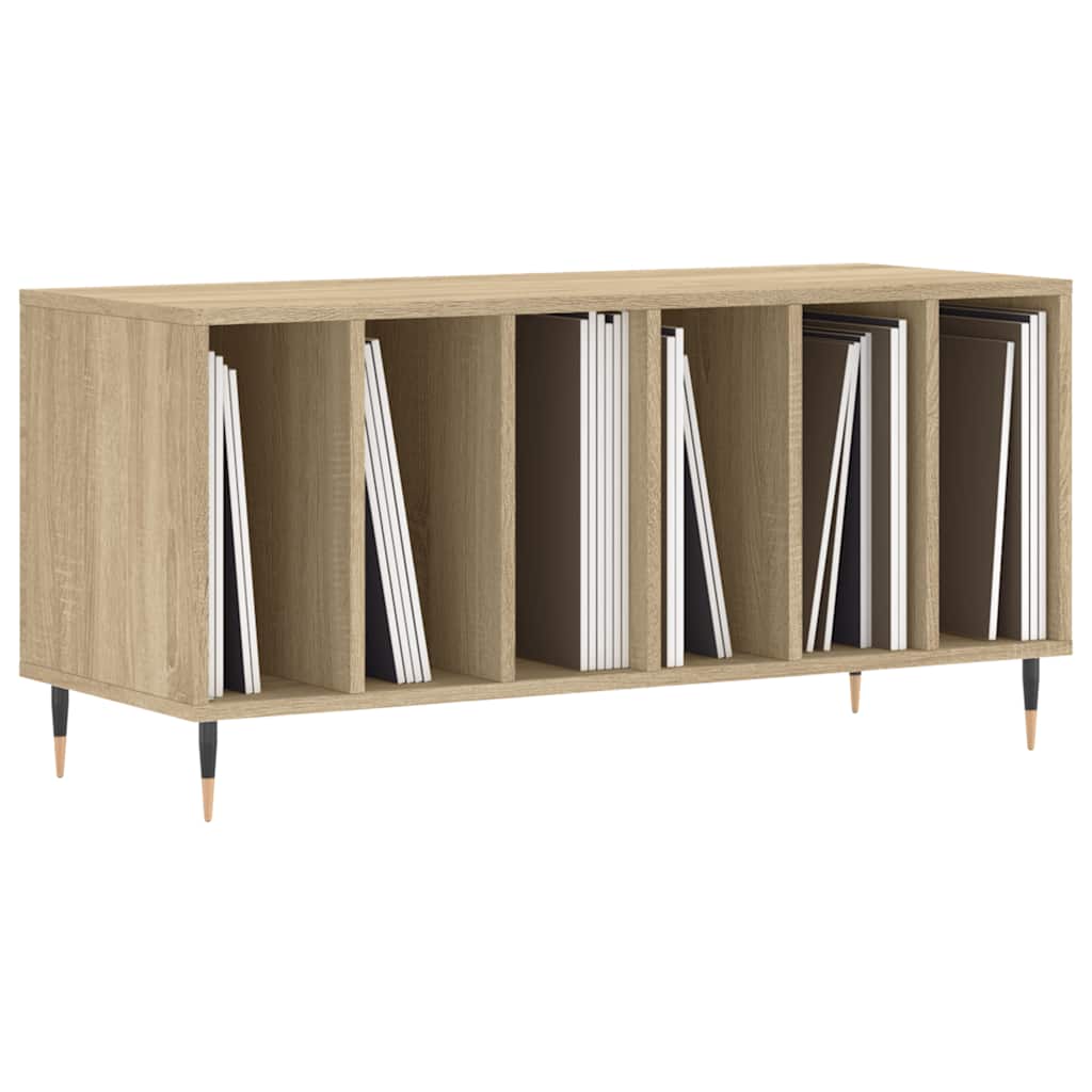 vidaXL sonoma tölgy színű szerelt fa hanglemezszekrény 100x38x48 cm