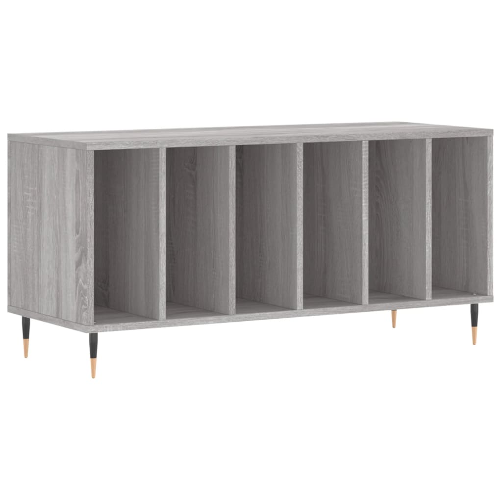 vidaXL Platenkast 100x38x48 cm bewerkt hout grijs sonoma eikenkleurig