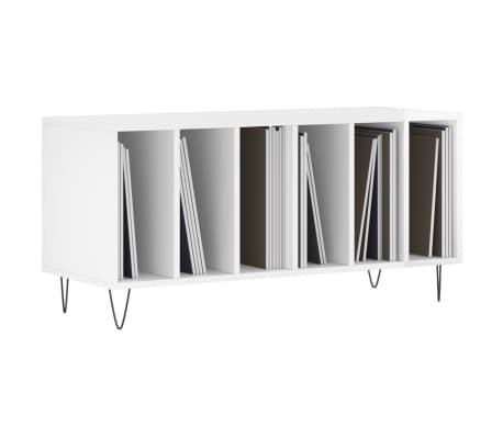 vidaXL Pl&ouml;tusk&aacute;pur H&aacute;glansandi Hv&iacute;tur 100x38x48 cm Samsettur Vi&eth;ur