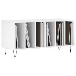 vidaXL Pl&ouml;tusk&aacute;pur H&aacute;glansandi Hv&iacute;tur 100x38x48 cm Samsettur Vi&eth;ur