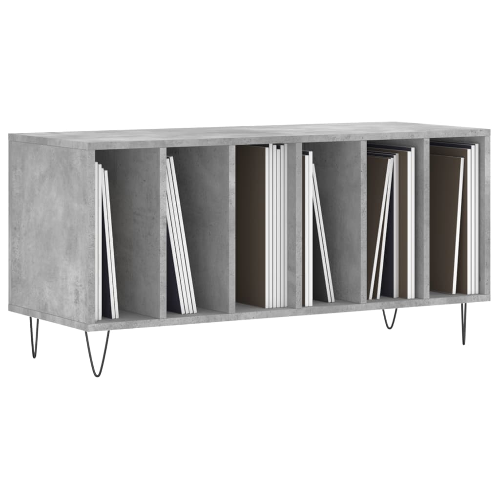 vidaXL betonszürke szerelt fa hanglemezszekrény 100 x 38 x 48 cm