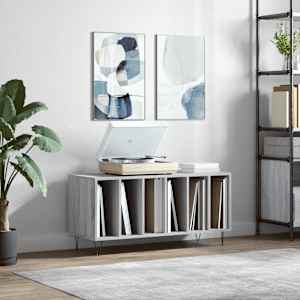 Skříňka na LP desky šedá sonoma 100x38x48 cm kompozitní dřevo - obrázek 1