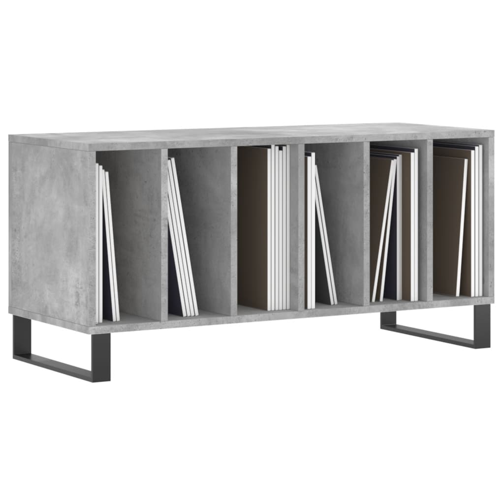 vidaXL Platenkast 100x38x48 cm bewerkt hout betongrijs afbeelding