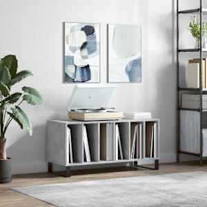 Skříňka na LP desky betonově šedá 100x38x48 cm kompozitní dřevo - obrázek 1