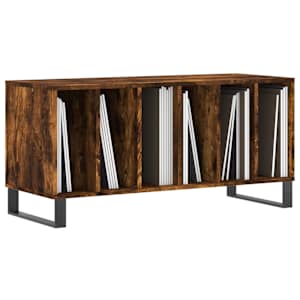 Skříňka na LP desky kouřový dub 100x38x48 cm kompozitní dřevo - obrázek 3