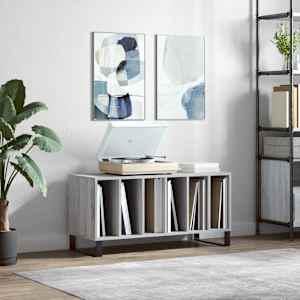 Skříňka na LP desky šedá sonoma 100x38x48 cm kompozitní dřevo - obrázek 1
