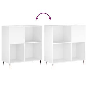 Skříňka na LP desky bílá 84,5 x 38 x 89 cm kompozitní dřevo - obrázek 7