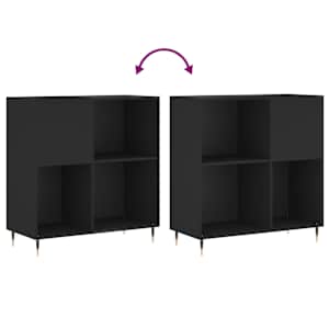 Skříňka na LP desky černá 84,5 x 38 x 89 cm kompozitní dřevo - obrázek 7