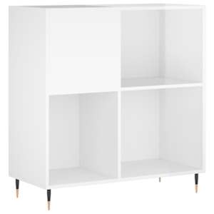 vidaXL plaadikapp, k&otilde;rgl&auml;ikega valge, 84,5 x 38 x 89 cm, tehispuit