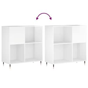 Skříňka na LP desky lesklá bílá 84,5x38x89 cm kompozitní dřevo - obrázek 7