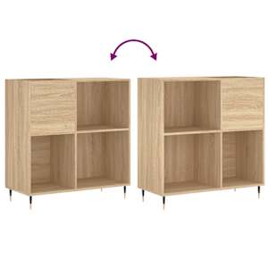 Skříňka na LP desky dub sonoma 84,5x38x89 cm kompozitní dřevo - obrázek 7