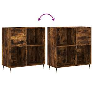 Skříňka na LP desky kouřový dub 84,5x38x89 cm kompozitní dřevo - obrázek 7