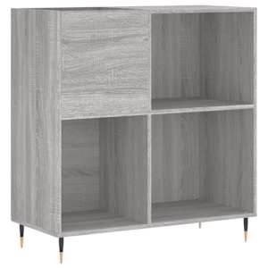 Skříňka na LP desky šedá sonoma 84,5x38x89 cm kompozitní dřevo - obrázek 2