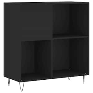 Skříňka na LP desky černá 84,5 x 38 x 89 cm kompozitní dřevo - obrázek 2