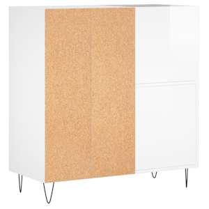 Skříňka na LP desky lesklá bílá 84,5x38x89 cm kompozitní dřevo - obrázek 6