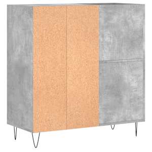 Skříňka na LP desky betonově šedá 84,5x38x89cm kompozitní dřevo - obrázek 6