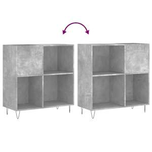 Skříňka na LP desky betonově šedá 84,5x38x89cm kompozitní dřevo - obrázek 7