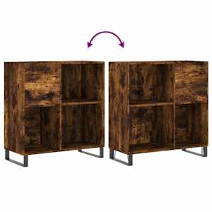 Skříňka na LP desky kouřový dub 84,5x38x89 cm kompozitní dřevo - obrázek 7
