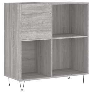Skříňka na LP desky šedá sonoma 84,5x38x89 cm kompozitní dřevo - obrázek 2