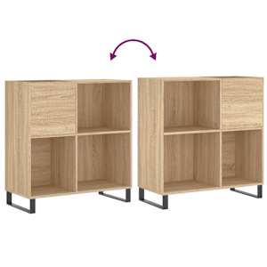 Skříňka na LP desky dub sonoma 84,5x38x89 cm kompozitní dřevo - obrázek 7