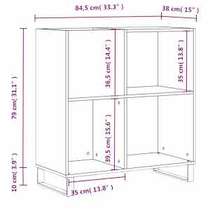 Skříňka na LP desky dub sonoma 84,5x38x89 cm kompozitní dřevo - obrázek 10