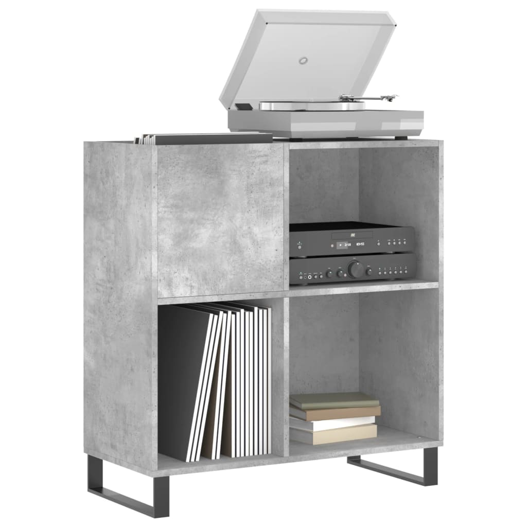 vidaXL betonszürke szerelt fa hanglemezszekrény 84,5 x 38 x 89 cm