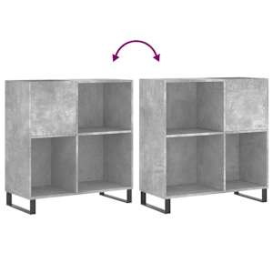Skříňka na LP desky betonově šedá 84,5x38x89cm kompozitní dřevo - obrázek 7